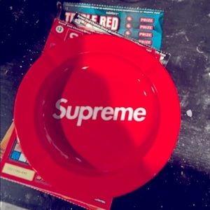 Supreme Brand Ash Tray red and white brand new